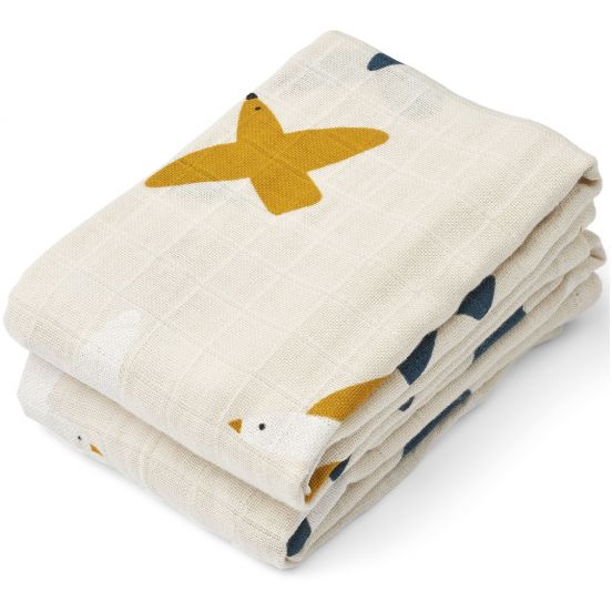 liewood hydrofieldoeken lewis - birds - sea shell - 2st