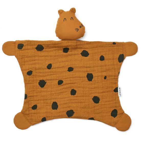 liewood knuffeldoek addison leopard - golden caramel