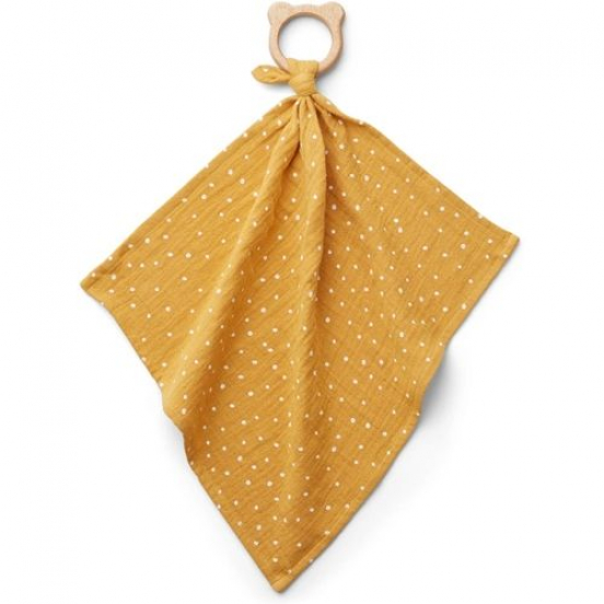 liewood knuffeldoek met bijtring - stippen