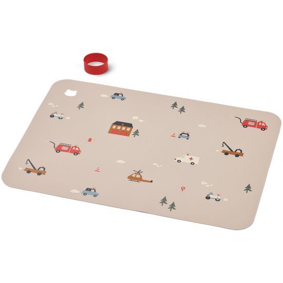 liewood placemat jude - emergency vehicle sandy 