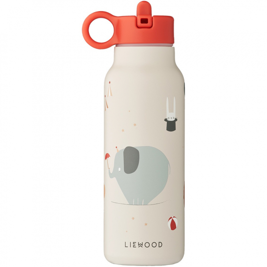 liewood rvs thermosfles falk - circus sandy - 350 ml