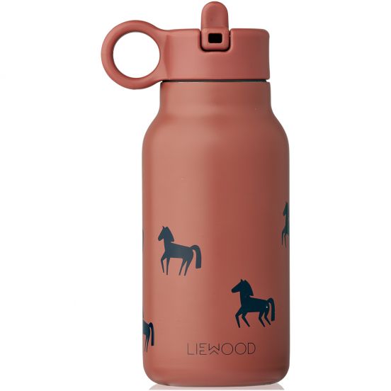 liewood rvs thermosfles falk - horses dark rosetta - 250 ml