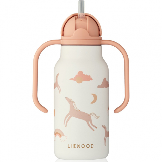 liewood rvs thermosfles kimmie - dream ecru - 250 ml