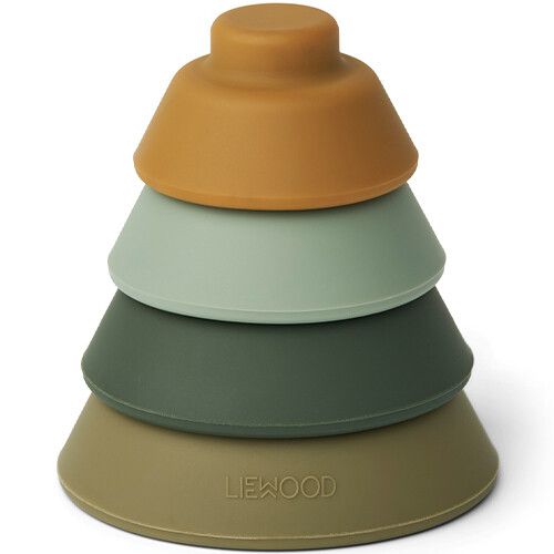 liewood siliconen stapeltoren walter - green multi mix