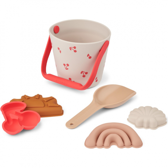 liewood strandset gilma - cherry - 6-delig