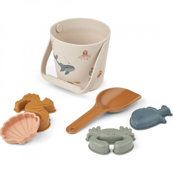 liewood strandset gilma - sea creature - 6-delig
