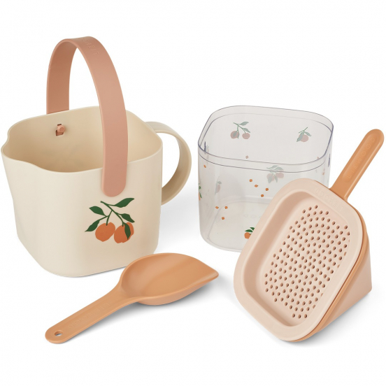 liewood strandset roald - peach sea shell - 5-delig