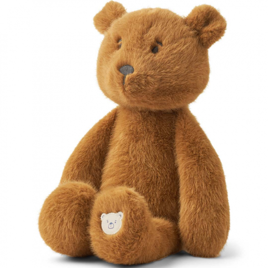 liewood teddybeer berto - golden caramel - 23 cm