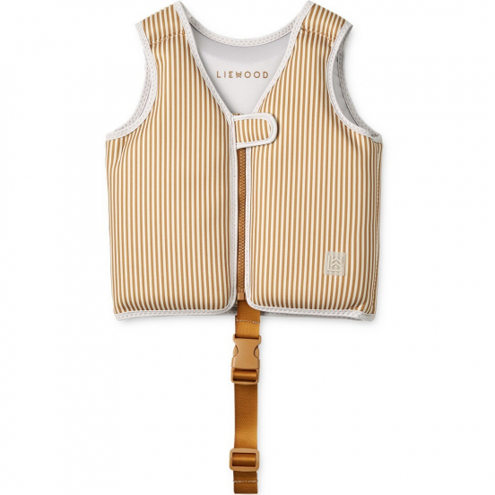 liewood zwemvest dove - stripe sandy golden caramel - 11-15 kg
