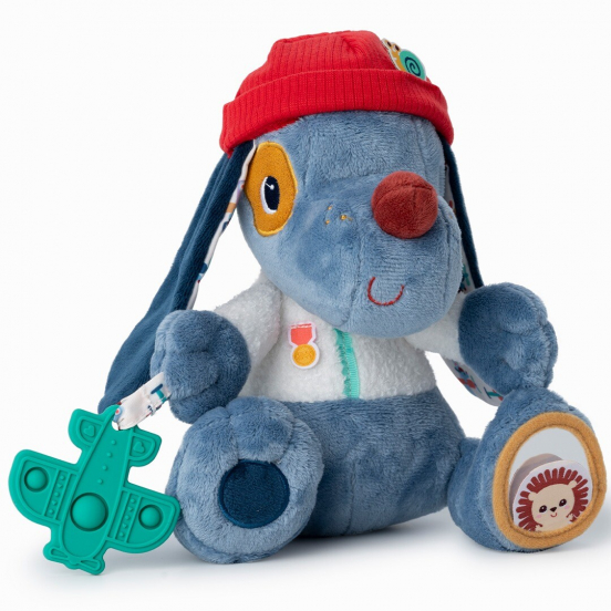 lilliputiens activiteitenknuffel hond - jules - 19 cm