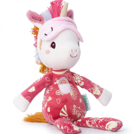 lilliputiens knuffel slaapvriendje glow in the dark - lena - 32 cm