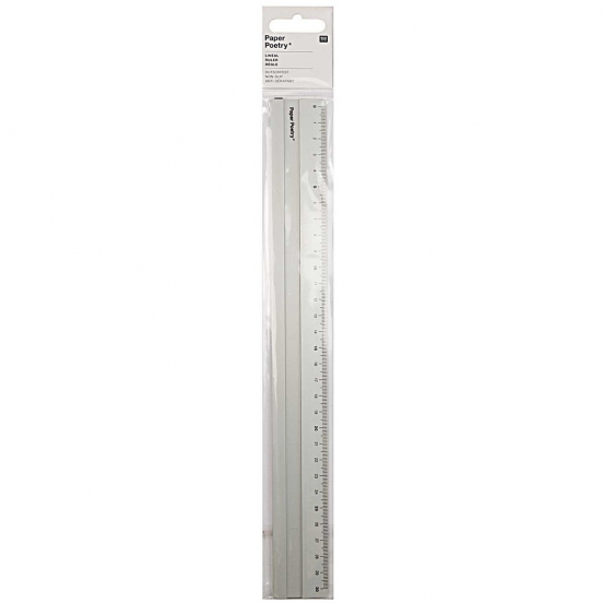 liniaal aluminium - 30 cm