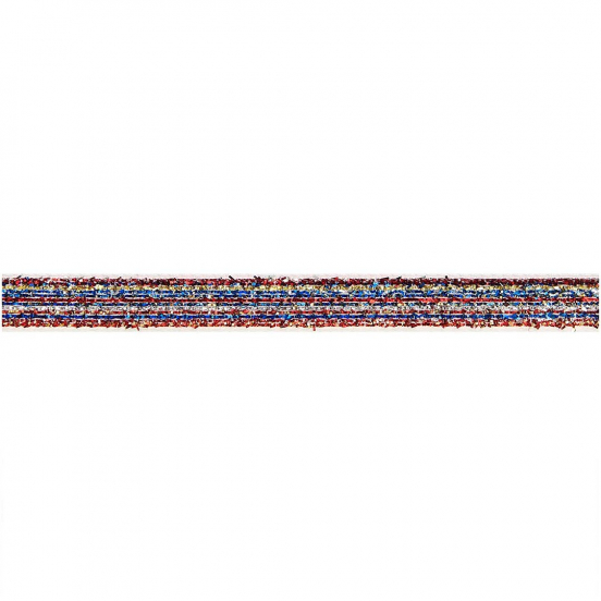 lint glitter - rood-blauw - 3 m