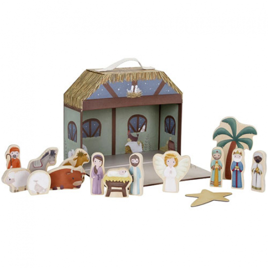 little dutch speelkoffer kerststal