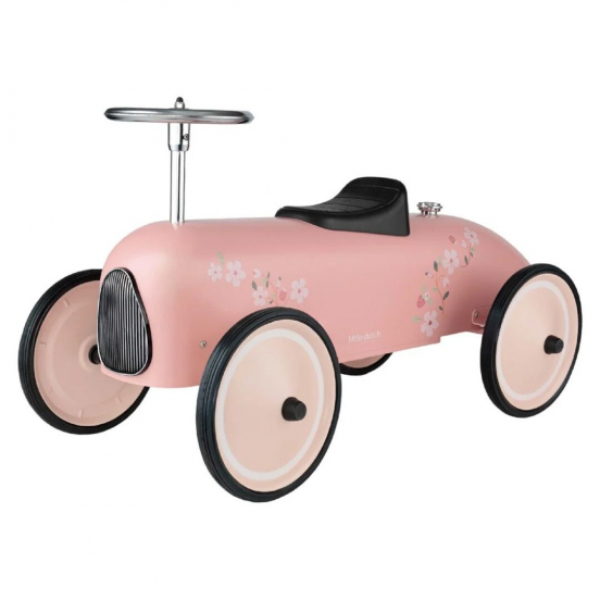 little dutch loopauto retro - roze