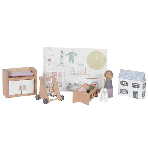little dutch poppenhuis babykamer - 11-delig