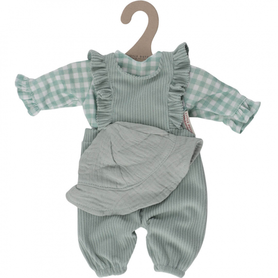 little dutch poppenkledingset green check - 36 cm