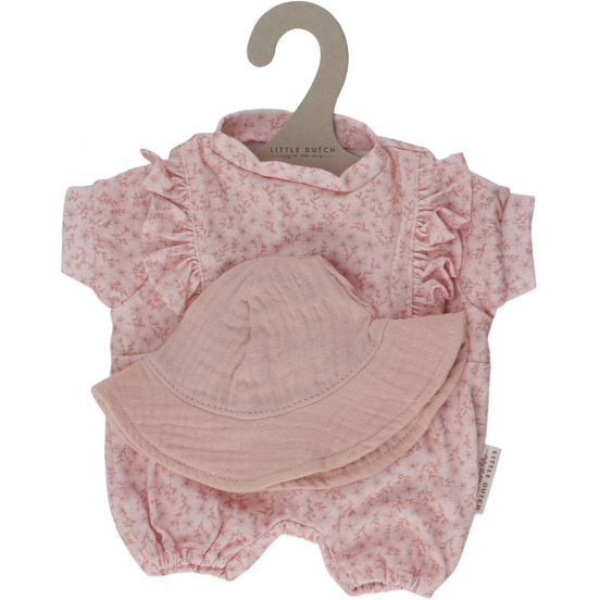 little dutch poppenkledingset pink floral - 36 cm