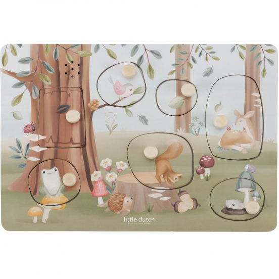 little dutch puzzel met geluid forest friends - 7st