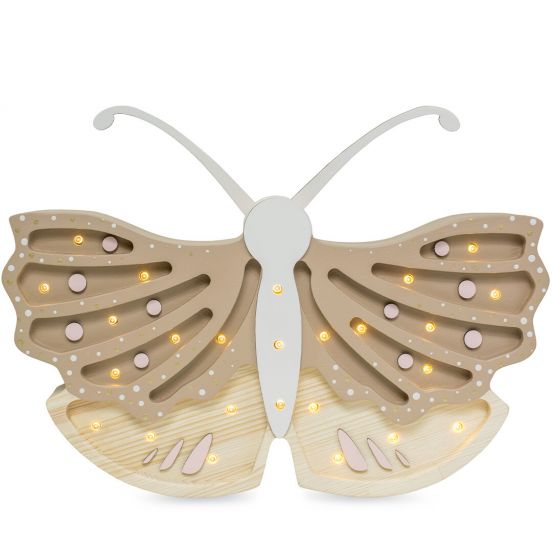 little lights lamp vlinder - coffee cream