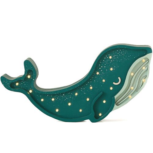 little lights lamp walvis - groenblauw
