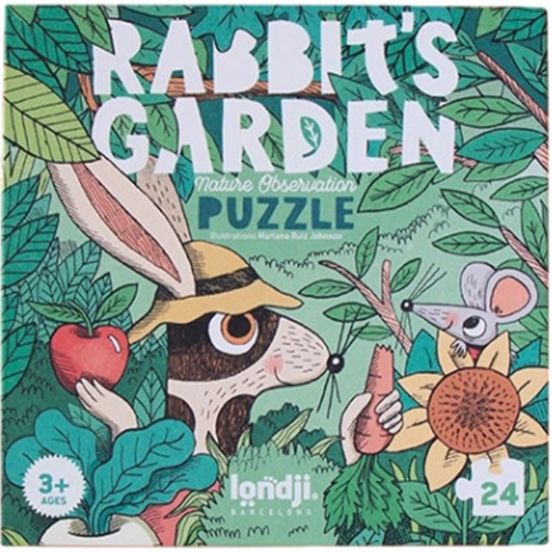 londji puzzel en zoekspel rabbit's garden - 2x24st