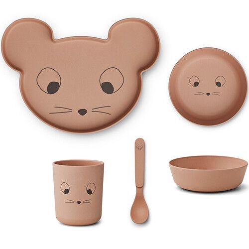 liewood pla kinderservies brody - mouse - pale tuscany