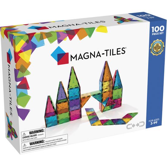 magna-tiles magnetische tegels clear colors - 100st