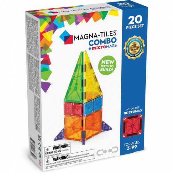 magna-tiles magnetische tegels combo met micromags - 20st