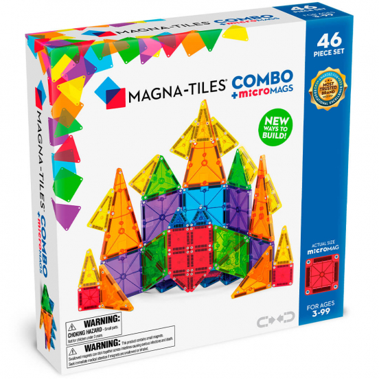 magna-tiles magnetische tegels combo met micromags - 46st