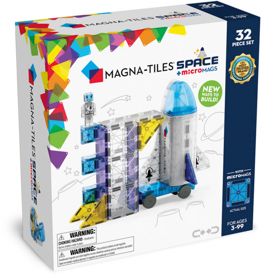 magna-tiles magnetische tegels space met micromags - 32st