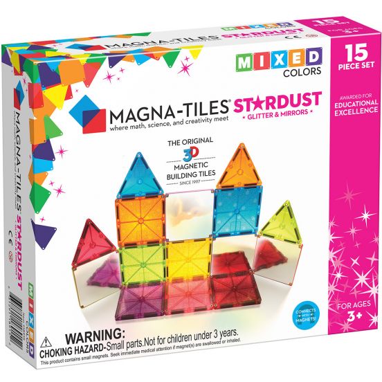 magna-tiles magnetische tegels stardust - 15st 