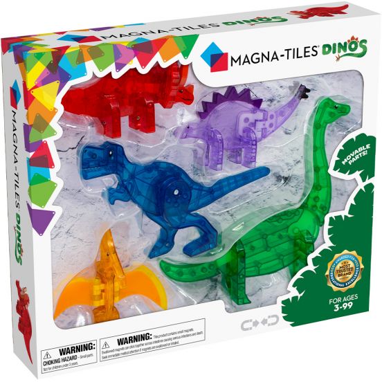magna-tiles uitbreidingsset dinos - 5st
