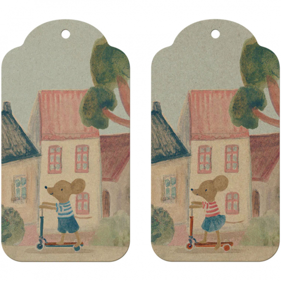 maileg cadeaulabels muis - 12st
