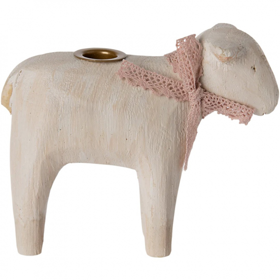 maileg kaarshouder lam - roze - 8 cm