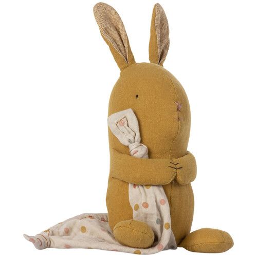 maileg knuffel met knuffeldoekje en muziek - konijn - 17 cm