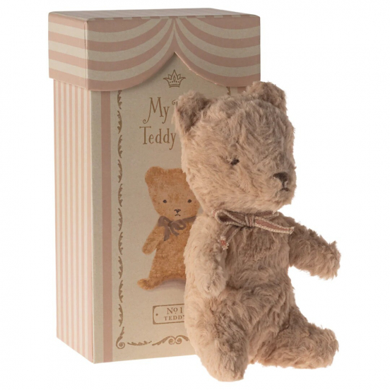 maileg knuffelbeer my first teddy - powder pink - 19 cm