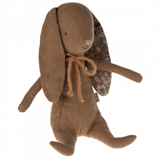 maileg knuffelkonijn bunny - chocolate brown - 21 cm