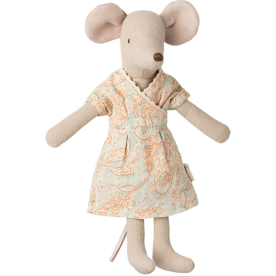 maileg knuffelmuis moeder met jurk - 15 cm