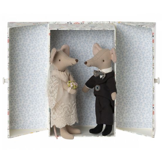 maileg knuffelmuis vader en moeder - bruiloft - 15 cm