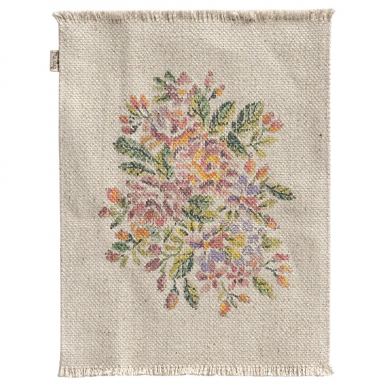 maileg poppenhuis vloerkleed flowers - 21 cm