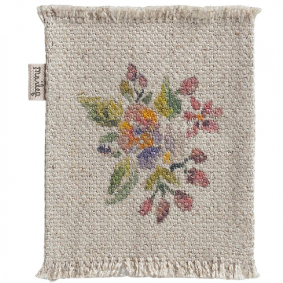 maileg poppenhuis vloerkleed flowers  - 9 cm