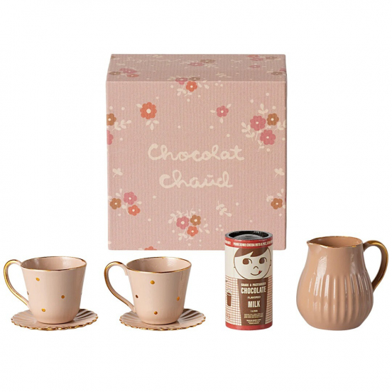 maileg poppenhuis warme chocolademelk set - 4,5 cm