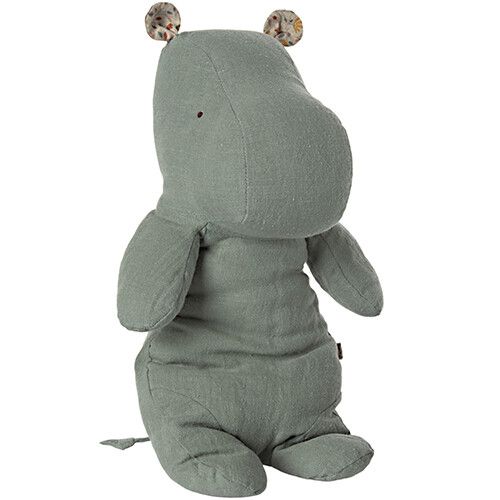 maileg safari friends hippopotame - vert de gris - 34 cm