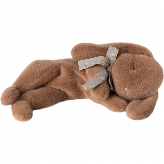 maileg knuffelkonijn sleeping bunny plush - soft brown - 28 cm