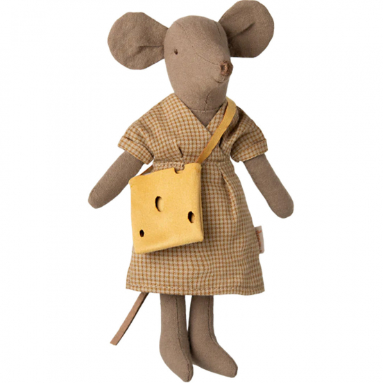 maileg knuffelmuis moeder lichtbruin - 15 cm