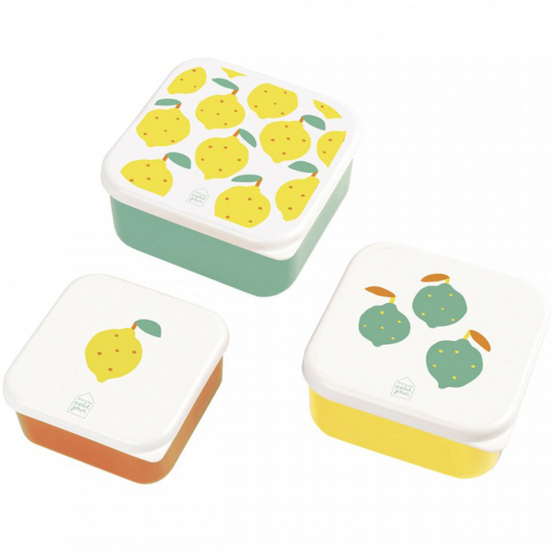 maison petit jour lunchbox set citroenen - 3st