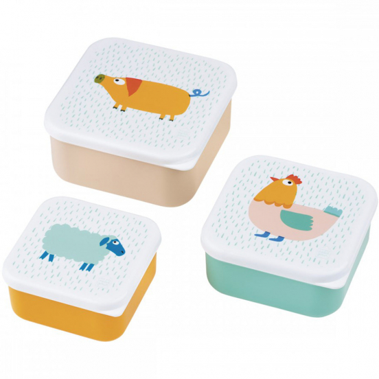maison petit jour lunchbox set de boerderij - 3st