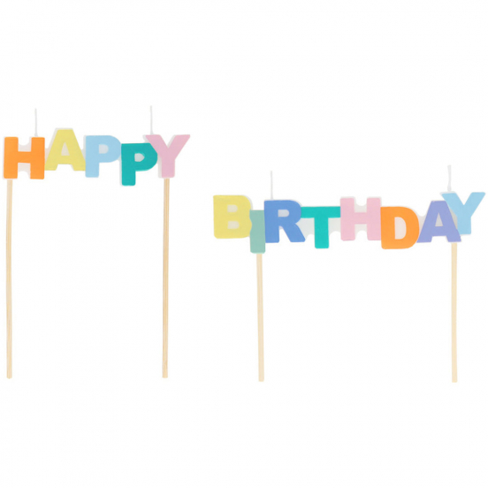 meri meri feestkaarsjes happy birthday - 2st