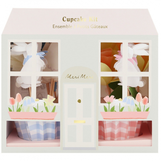 meri meri cupcake set paashuisje - 24st